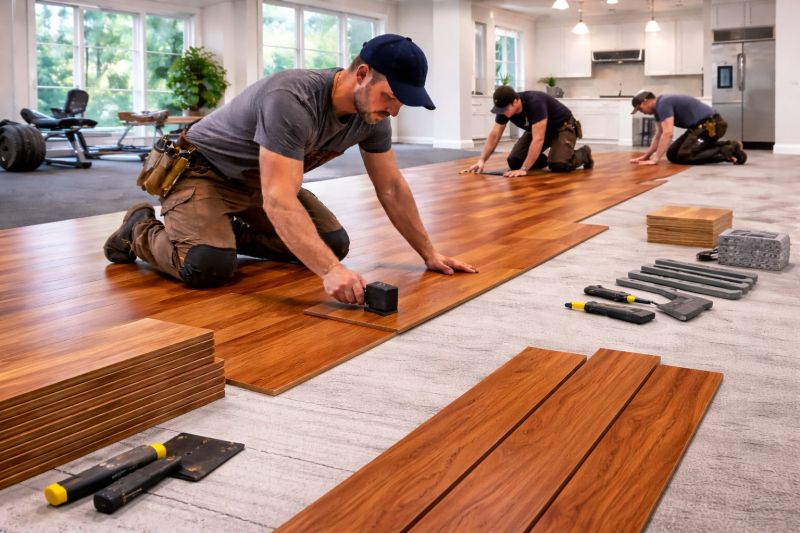 Cherry Floor Installation in Fort Worth, TX