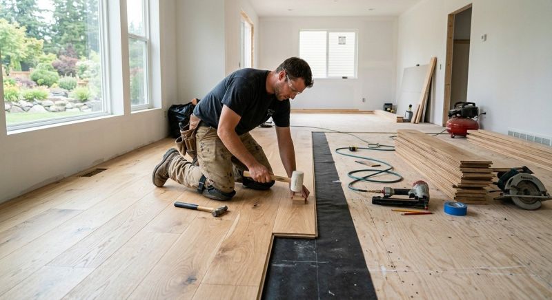 Dark Wood Floor Installation in Phoenix, AZ