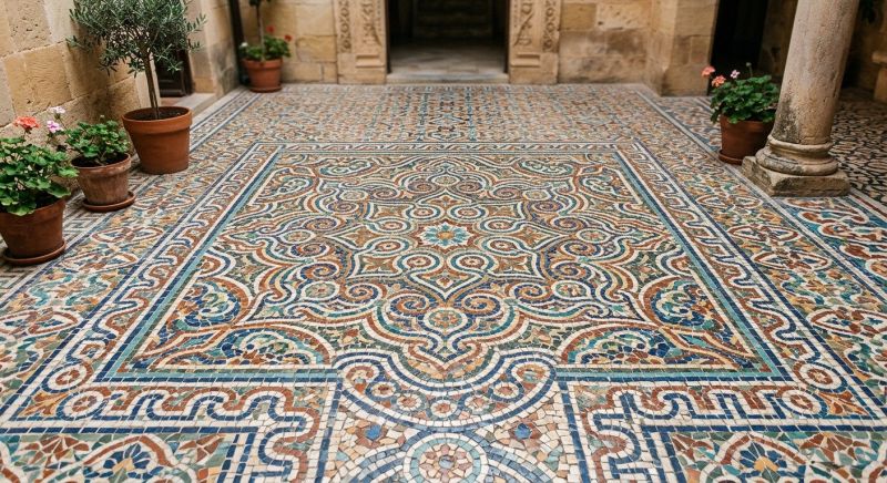 Mosaic Tile Floor Installation in Alexandria, VA