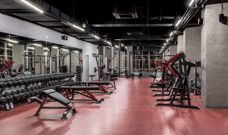 Indoor Gym with Rubber Flooring
