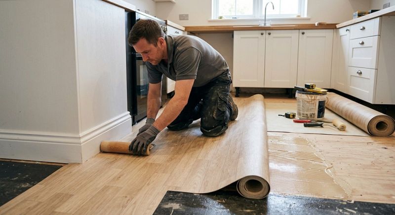 Sheet Linoleum Installation in Dallas, TX