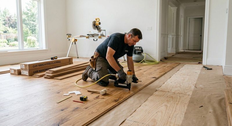 White Oak Floor Installation in Manassas, VA